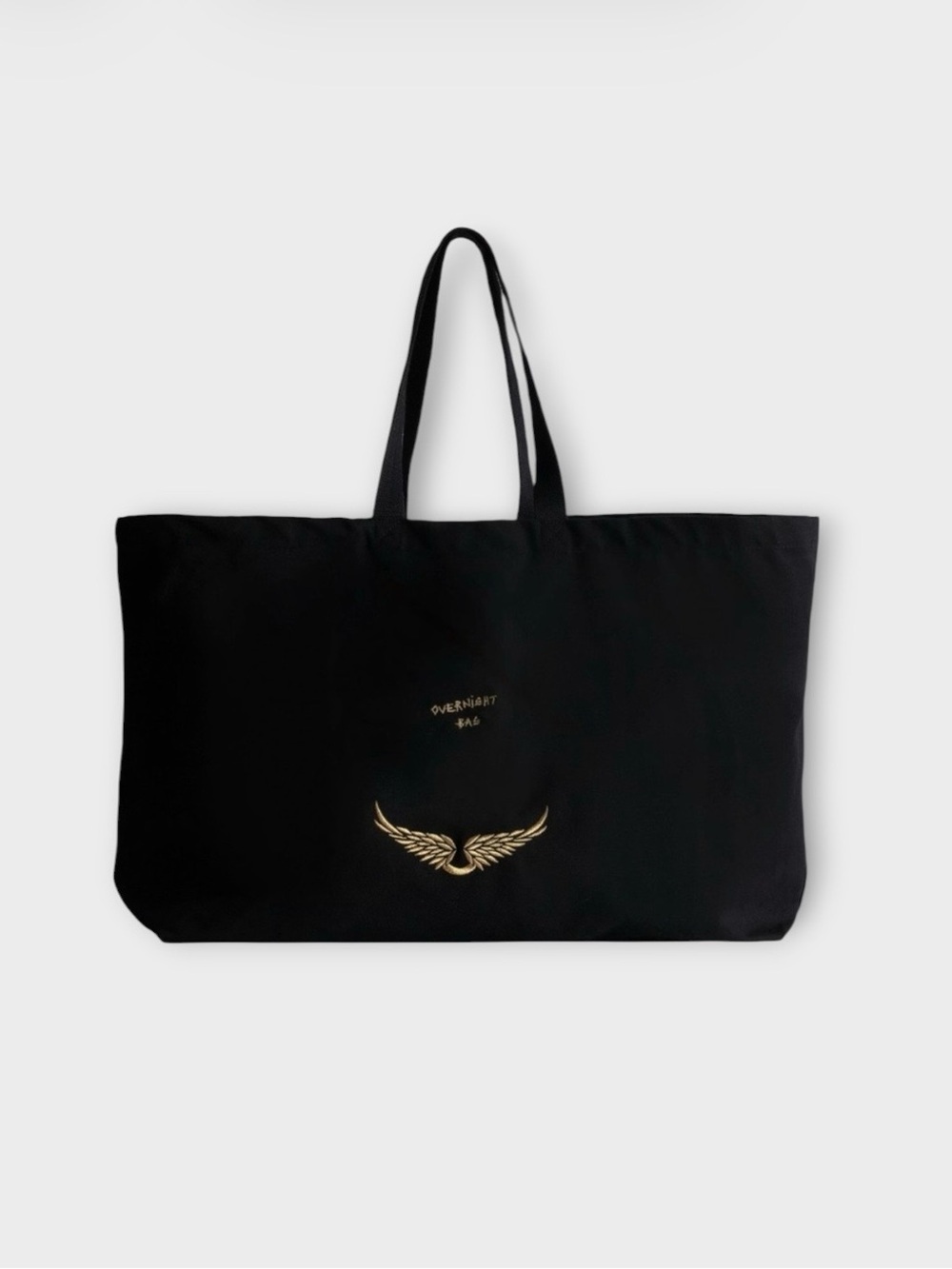 ZADIG & VOLTAIRE Black Embroidered Logo Tote